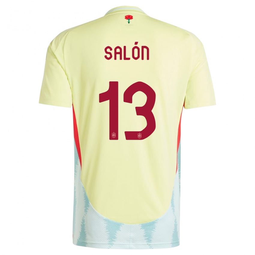 Kinder Spanien Enith Salon #13 Gelb Auswärtstrikot Trikot 24-26 T-Shirt Österreich