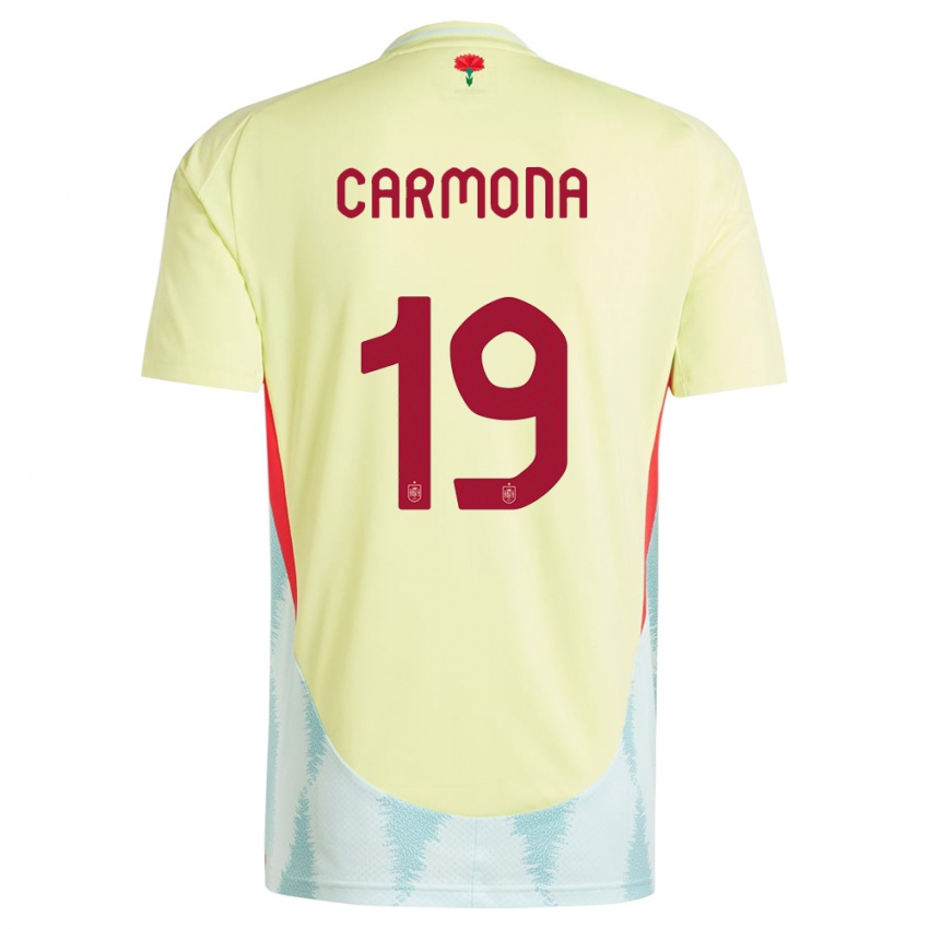 Kinder Spanien Olga Carmona #19 Gelb Auswärtstrikot Trikot 24-26 T-Shirt Österreich