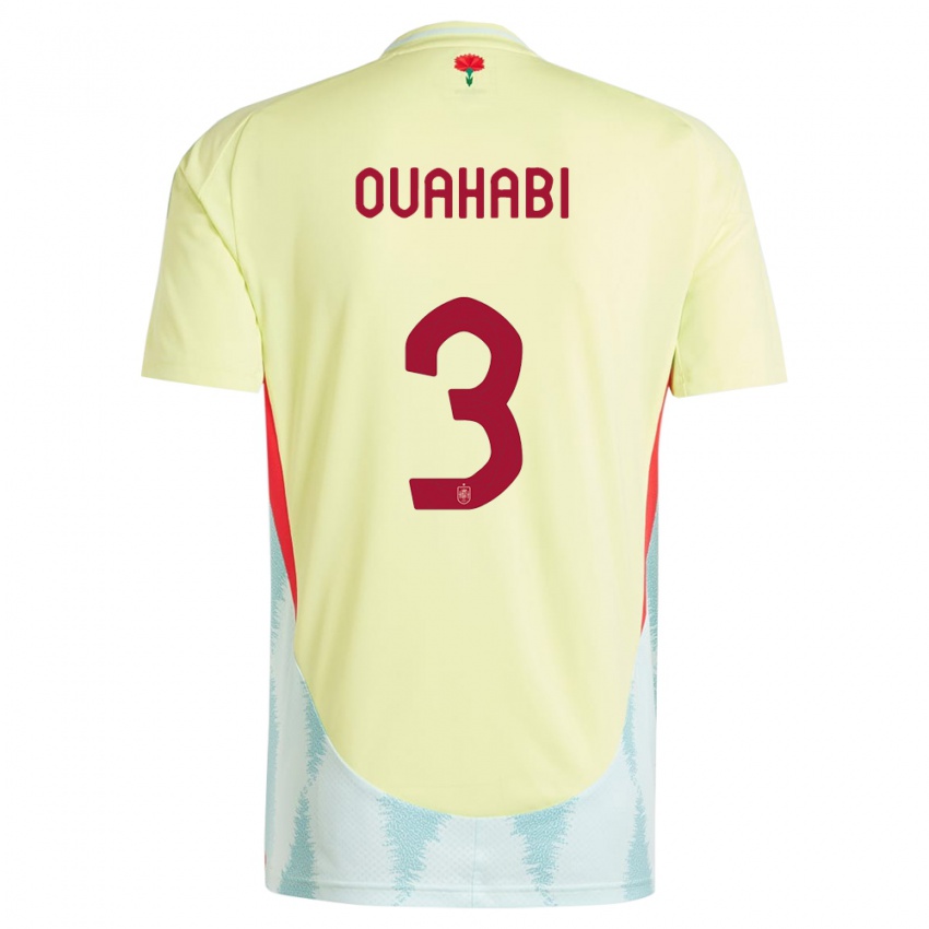 Kinder Spanien Leila Ouahabi #3 Gelb Auswärtstrikot Trikot 24-26 T-Shirt Österreich