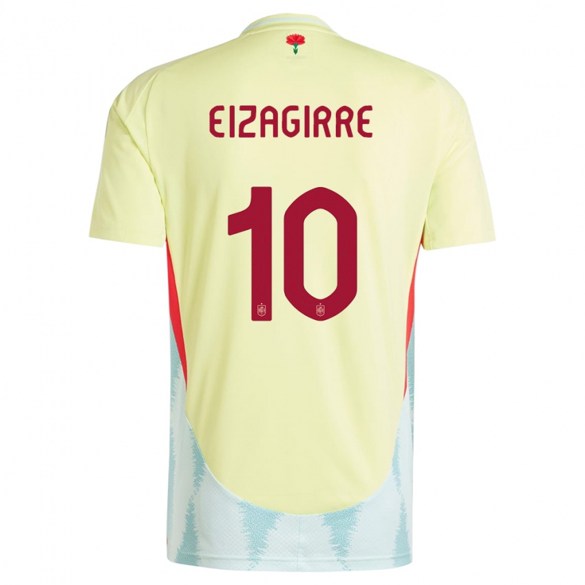 Kinder Spanien Nerea Eizagirre #10 Gelb Auswärtstrikot Trikot 24-26 T-Shirt Österreich