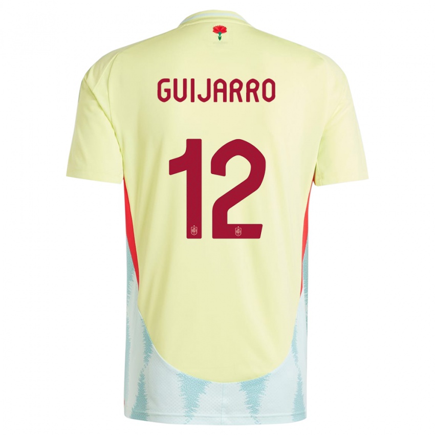 Kinder Spanien Patricia Guijarro #12 Gelb Auswärtstrikot Trikot 24-26 T-Shirt Österreich