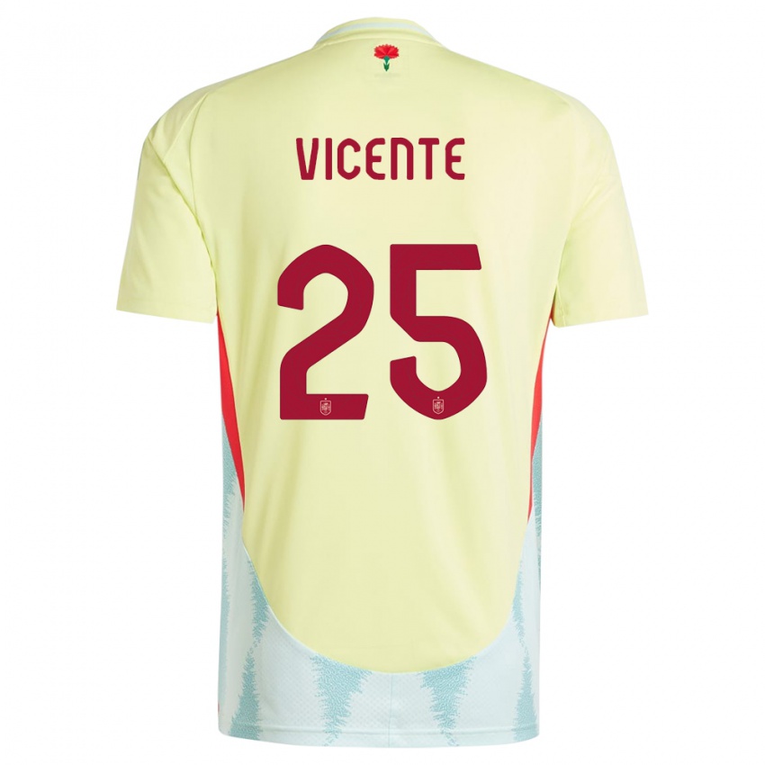 Kinder Spanien Ainhoa Vicente #25 Gelb Auswärtstrikot Trikot 24-26 T-Shirt Österreich