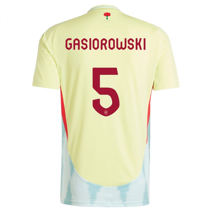 Kinder Spanien Yarek Gasiorowski #5 Gelb Auswärtstrikot Trikot 24-26 T-Shirt Österreich