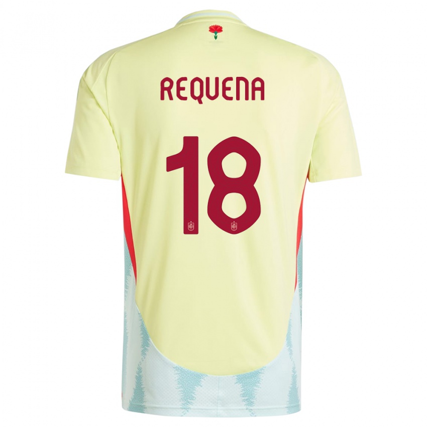 Kinder Spanien Daniel Requena #18 Gelb Auswärtstrikot Trikot 24-26 T-Shirt Österreich