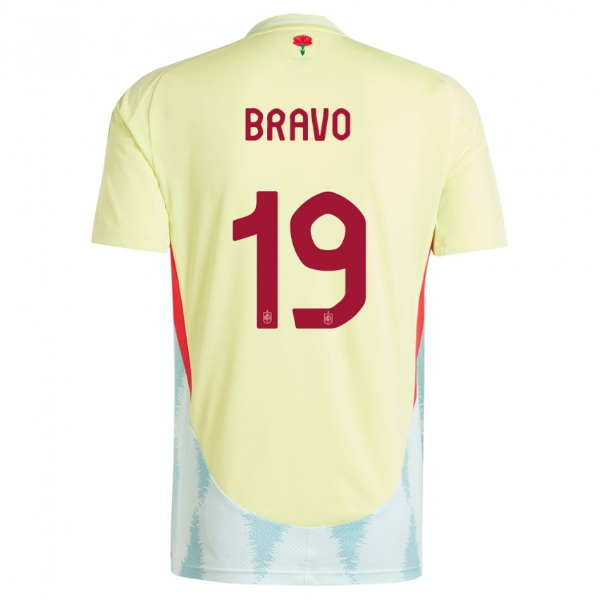 Kinder Spanien Iker Bravo #19 Gelb Auswärtstrikot Trikot 24-26 T-Shirt Österreich