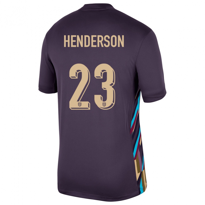 Kinder England Dean Henderson #23 Dunkle Rosine Auswärtstrikot Trikot 24-26 T-Shirt Österreich