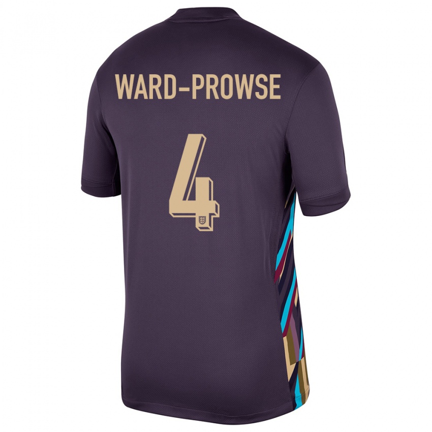 Kinder England James Ward-Prowse #4 Dunkle Rosine Auswärtstrikot Trikot 24-26 T-Shirt Österreich