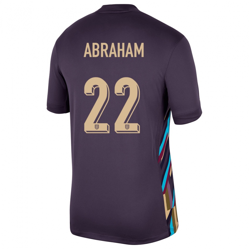 Kinder England Tammy Abraham #22 Dunkle Rosine Auswärtstrikot Trikot 24-26 T-Shirt Österreich