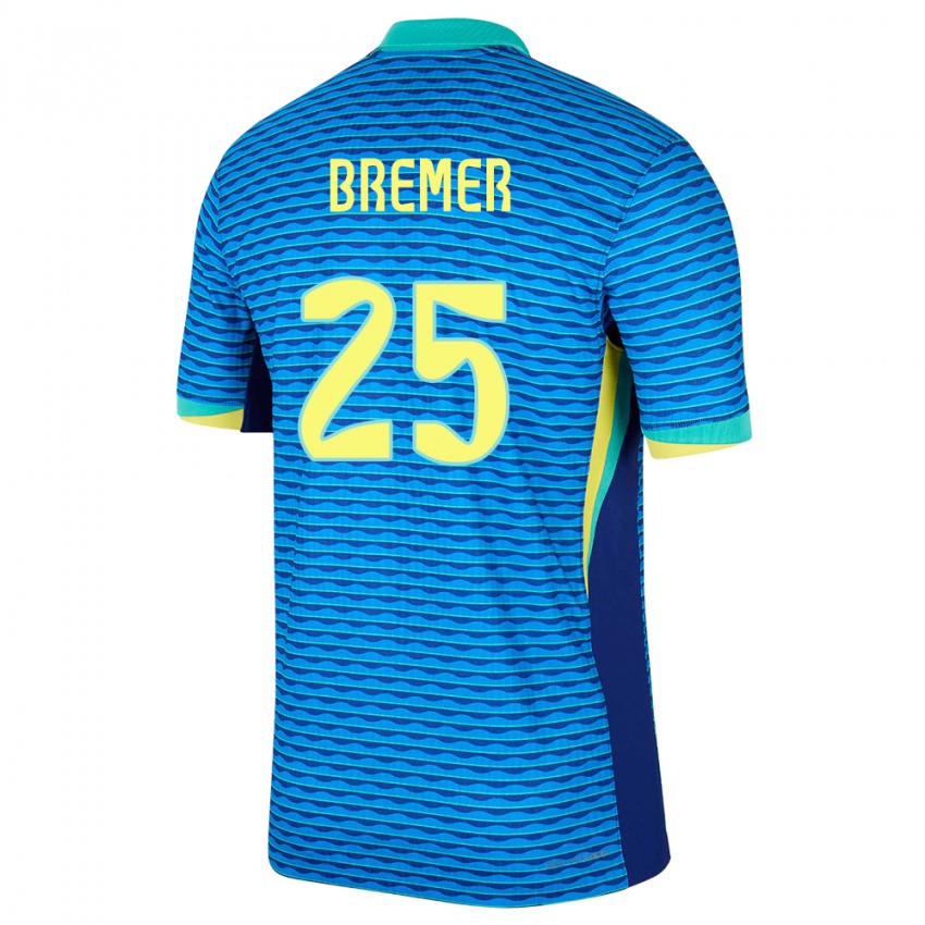 Kinder Brasilien Bremer #25 Blau Auswärtstrikot Trikot 24-26 T-Shirt Österreich