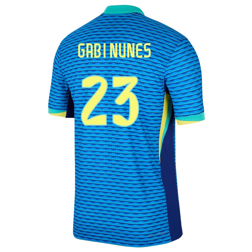 Kinder Brasilien Gabi Nunes #23 Blau Auswärtstrikot Trikot 24-26 T-Shirt Österreich