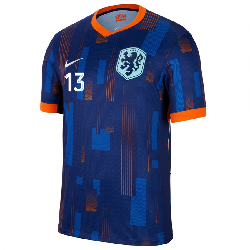 Kinder Niederlande Jasper Cillessen #13 Blau Auswärtstrikot Trikot 24-26 T-Shirt Österreich