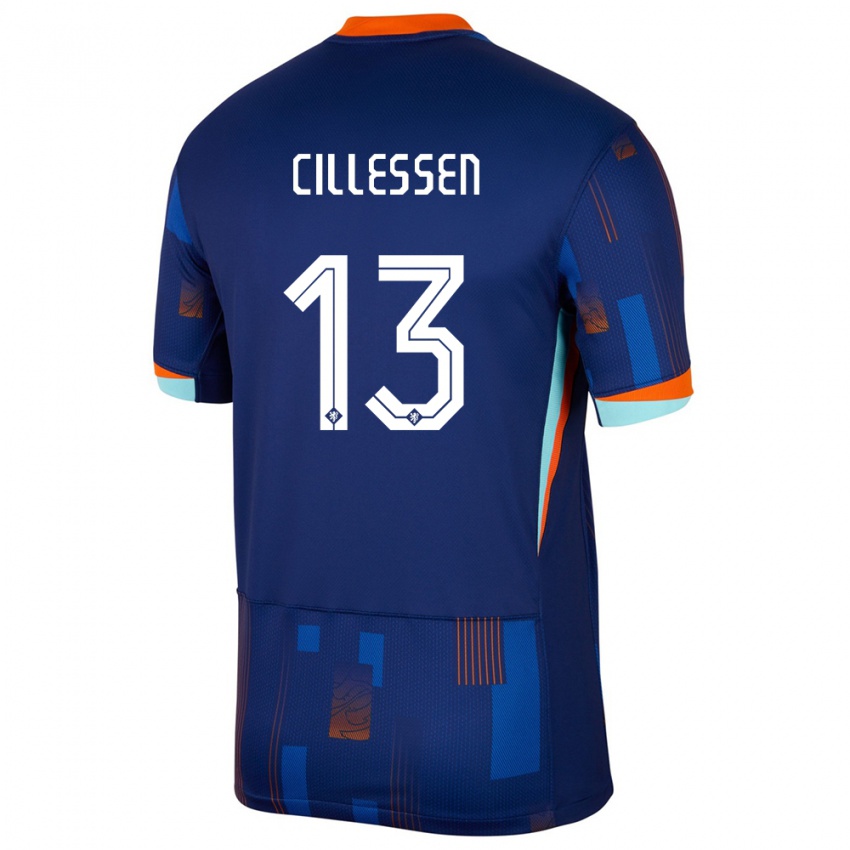 Kinder Niederlande Jasper Cillessen #13 Blau Auswärtstrikot Trikot 24-26 T-Shirt Österreich