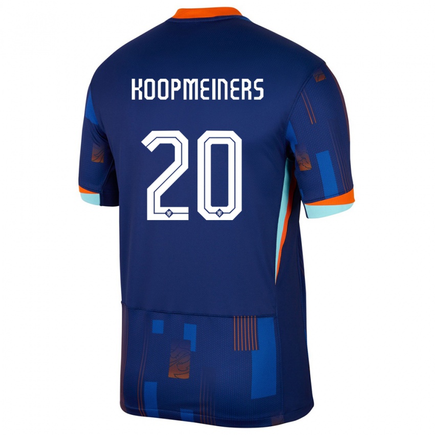 Kinder Niederlande Teun Koopmeiners #20 Blau Auswärtstrikot Trikot 24-26 T-Shirt Österreich