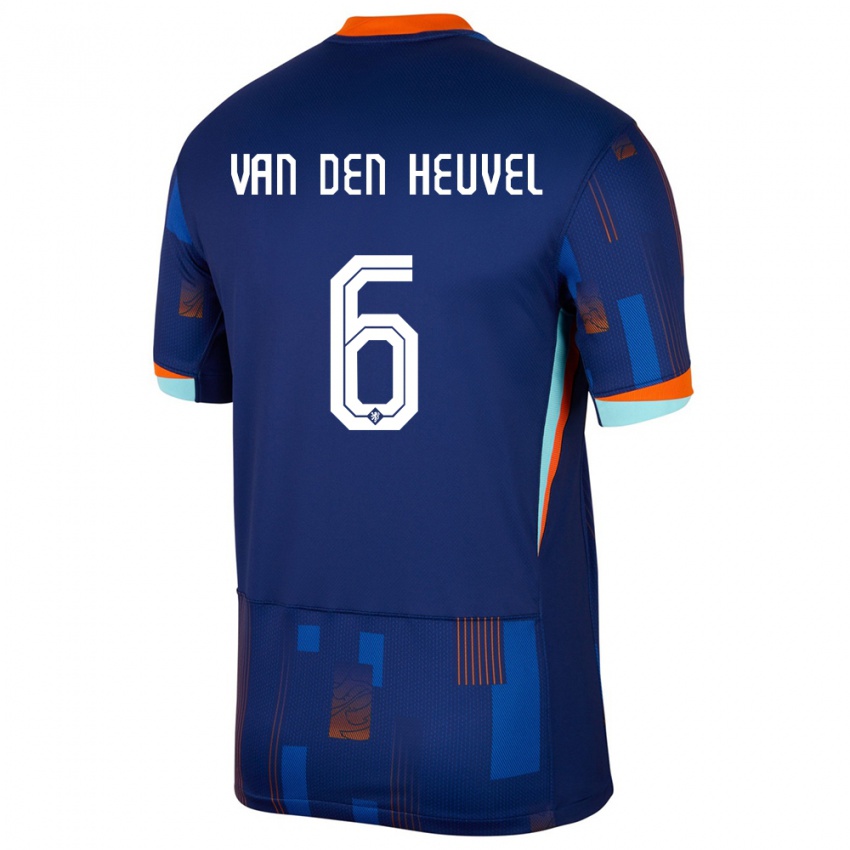 Kinder Niederlande Tim Van Den Heuvel #6 Blau Auswärtstrikot Trikot 24-26 T-Shirt Österreich