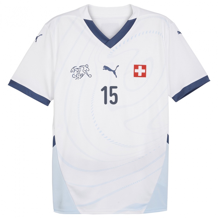 Kinder Schweiz Luana Buhler #15 Weiß Auswärtstrikot Trikot 24-26 T-Shirt Österreich