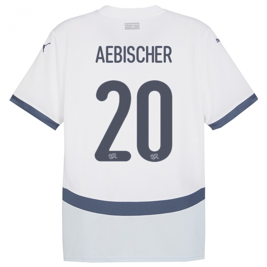 Kinder Schweiz Michel Aebischer #20 Weiß Auswärtstrikot Trikot 24-26 T-Shirt Österreich