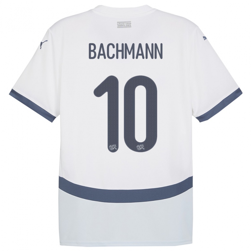 Kinder Schweiz Ramona Bachmann #10 Weiß Auswärtstrikot Trikot 24-26 T-Shirt Österreich