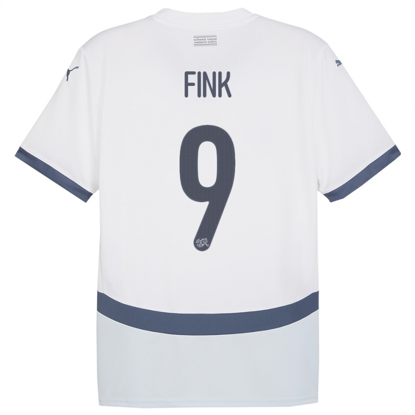 Kinder Schweiz Bradley Fink #9 Weiß Auswärtstrikot Trikot 24-26 T-Shirt Österreich