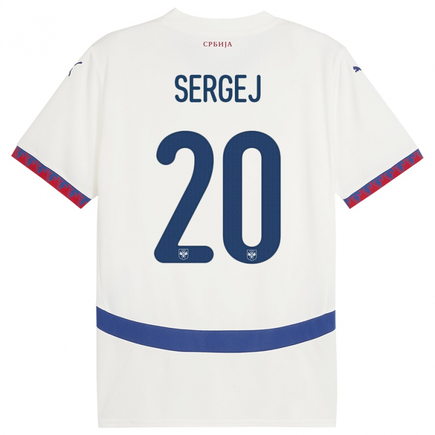 Kinder Serbien Sergej Milinkovic-Savic #20 Weiß Auswärtstrikot Trikot 24-26 T-Shirt Österreich