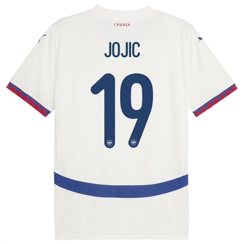 Kinder Serbien Nikola Jojic #19 Weiß Auswärtstrikot Trikot 24-26 T-Shirt Österreich