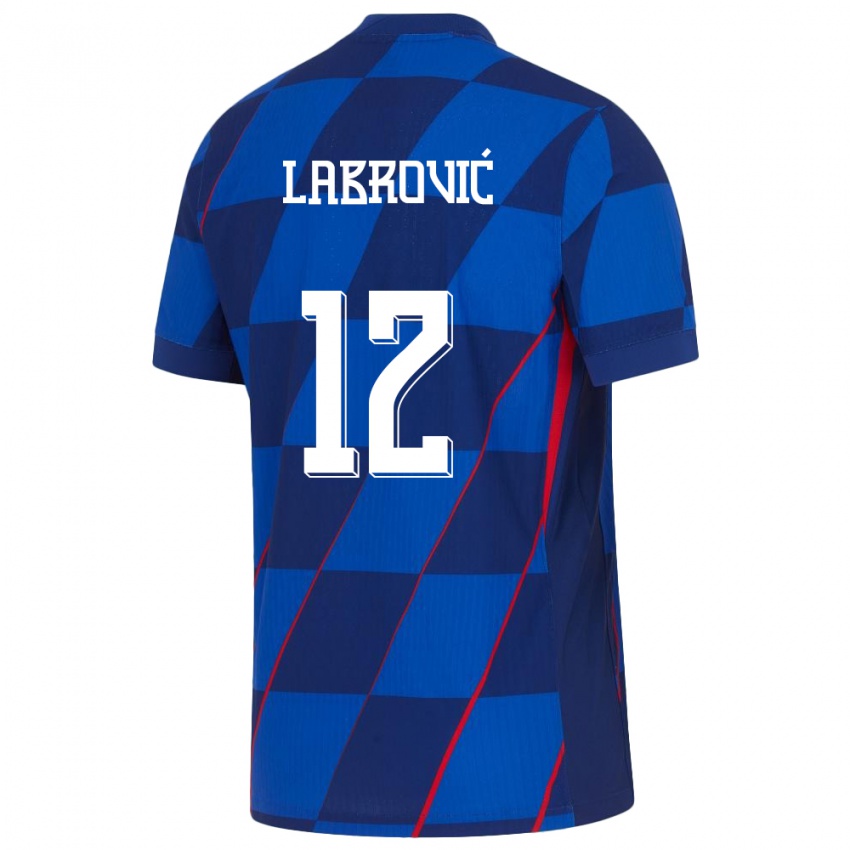 Kinder Kroatien Nediljko Labrovic #12 Blau Auswärtstrikot Trikot 24-26 T-Shirt Österreich