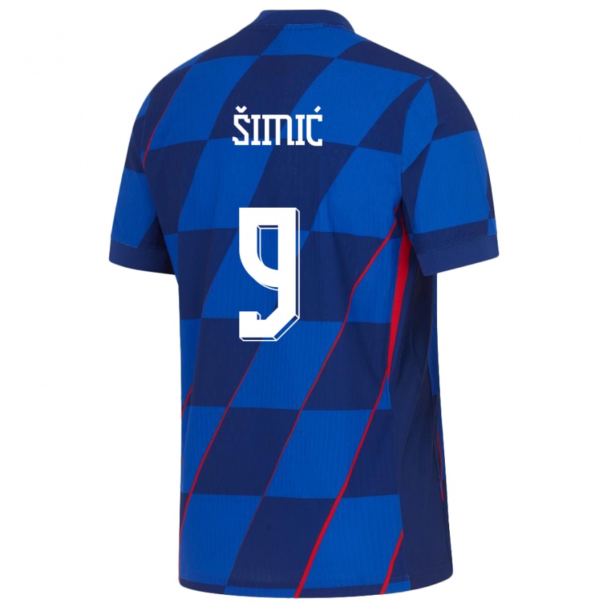 Kinder Kroatien Roko Simic #9 Blau Auswärtstrikot Trikot 24-26 T-Shirt Österreich