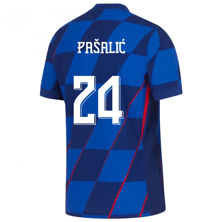 Kinder Kroatien Marco Pasalic #24 Blau Auswärtstrikot Trikot 24-26 T-Shirt Österreich