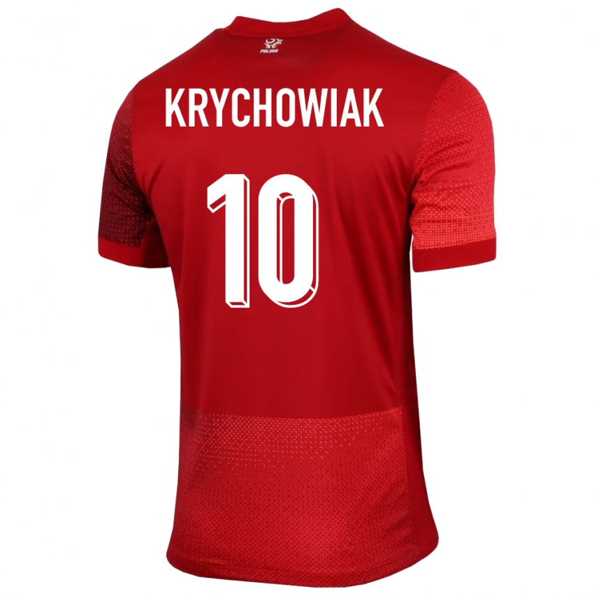 Kinder Polen Grzegorz Krychowiak #10 Rot Auswärtstrikot Trikot 24-26 T-Shirt Österreich