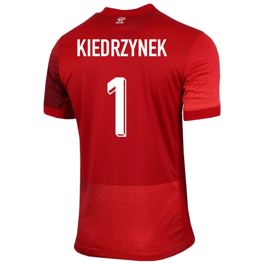 Kinder Polen Katarzyna Kiedrzynek #1 Rot Auswärtstrikot Trikot 24-26 T-Shirt Österreich