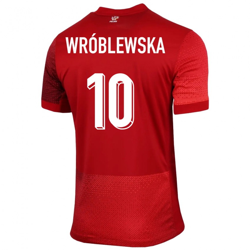 Kinder Polen Joanna Wroblewska #10 Rot Auswärtstrikot Trikot 24-26 T-Shirt Österreich