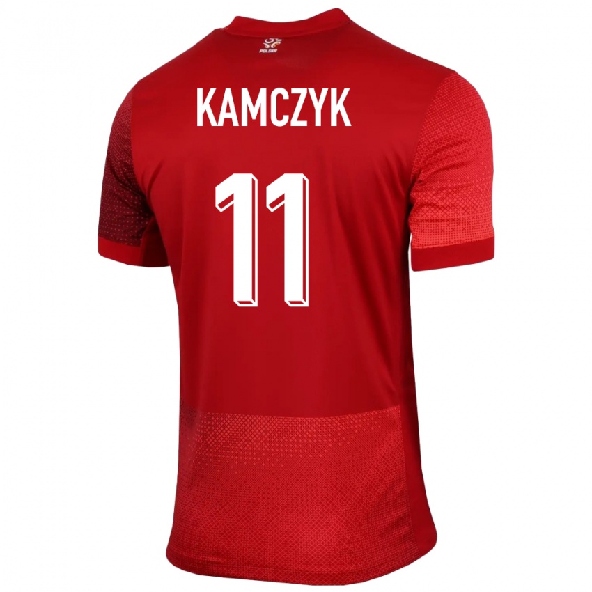 Kinder Polen Ewelina Kamczyk #11 Rot Auswärtstrikot Trikot 24-26 T-Shirt Österreich