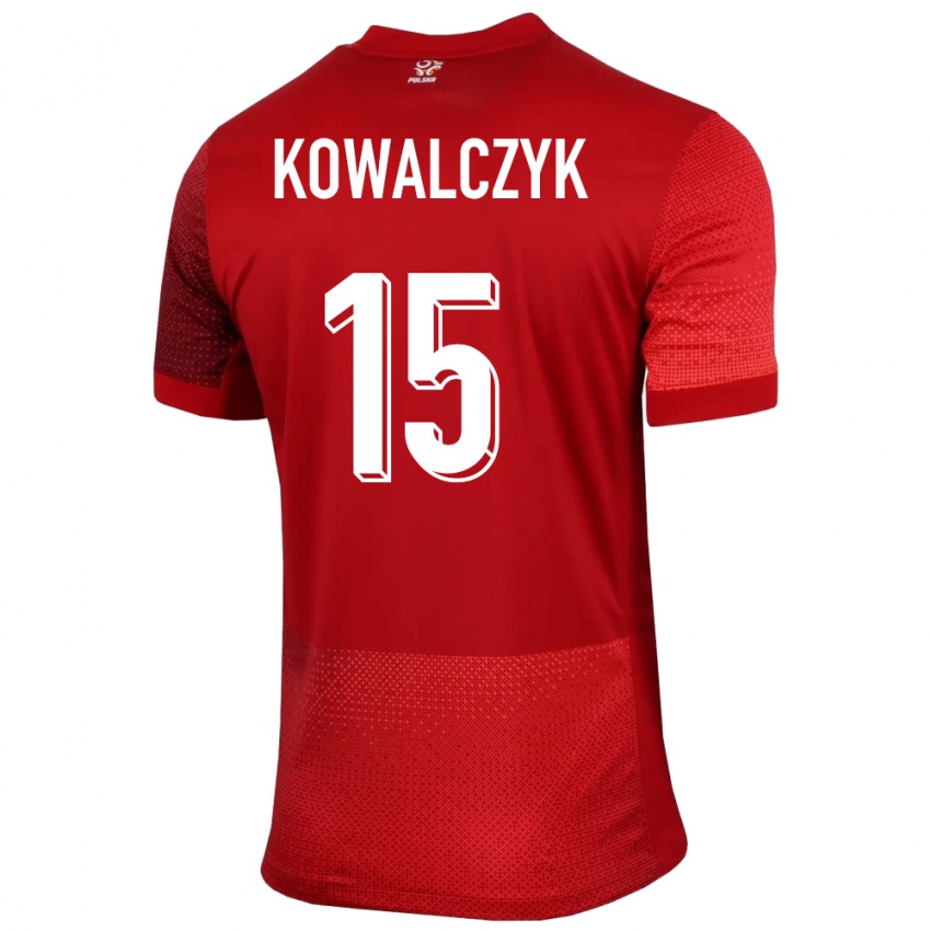 Kinder Polen Mateusz Kowalczyk #15 Rot Auswärtstrikot Trikot 24-26 T-Shirt Österreich