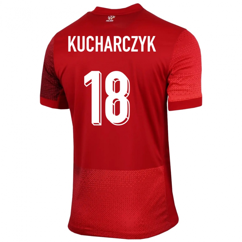 Kinder Polen Filip Kucharczyk #18 Rot Auswärtstrikot Trikot 24-26 T-Shirt Österreich