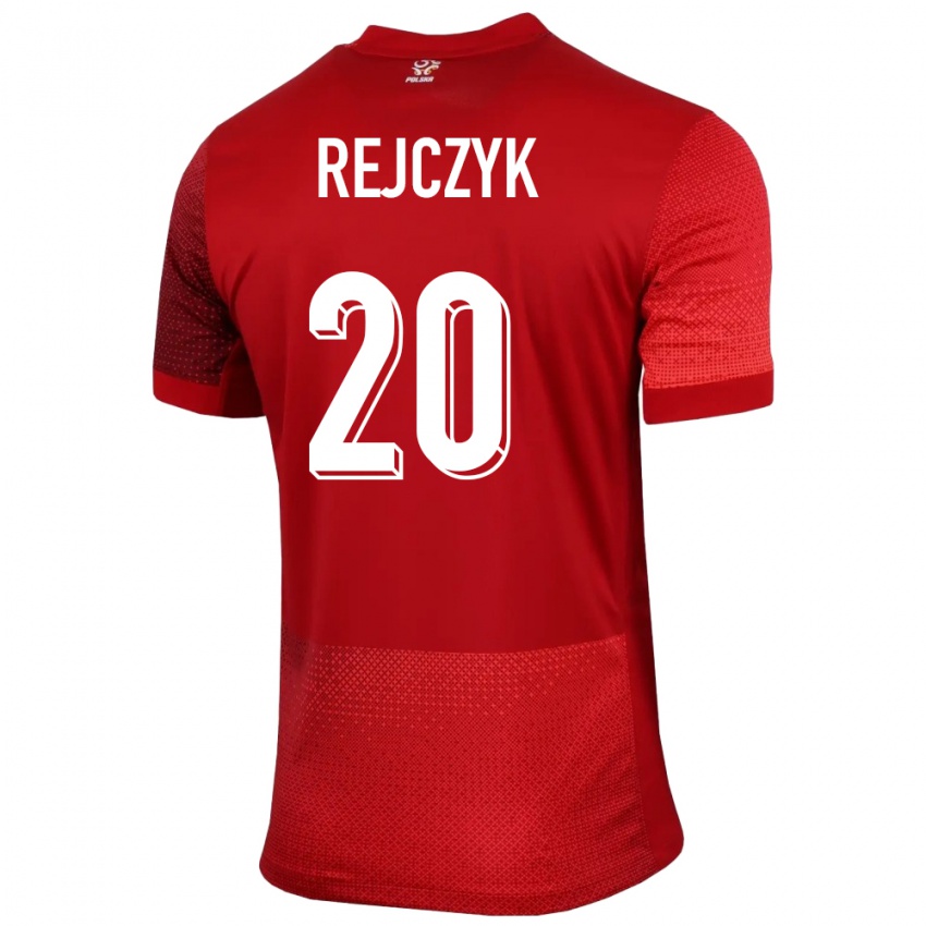 Kinder Polen Filip Rejczyk #20 Rot Auswärtstrikot Trikot 24-26 T-Shirt Österreich