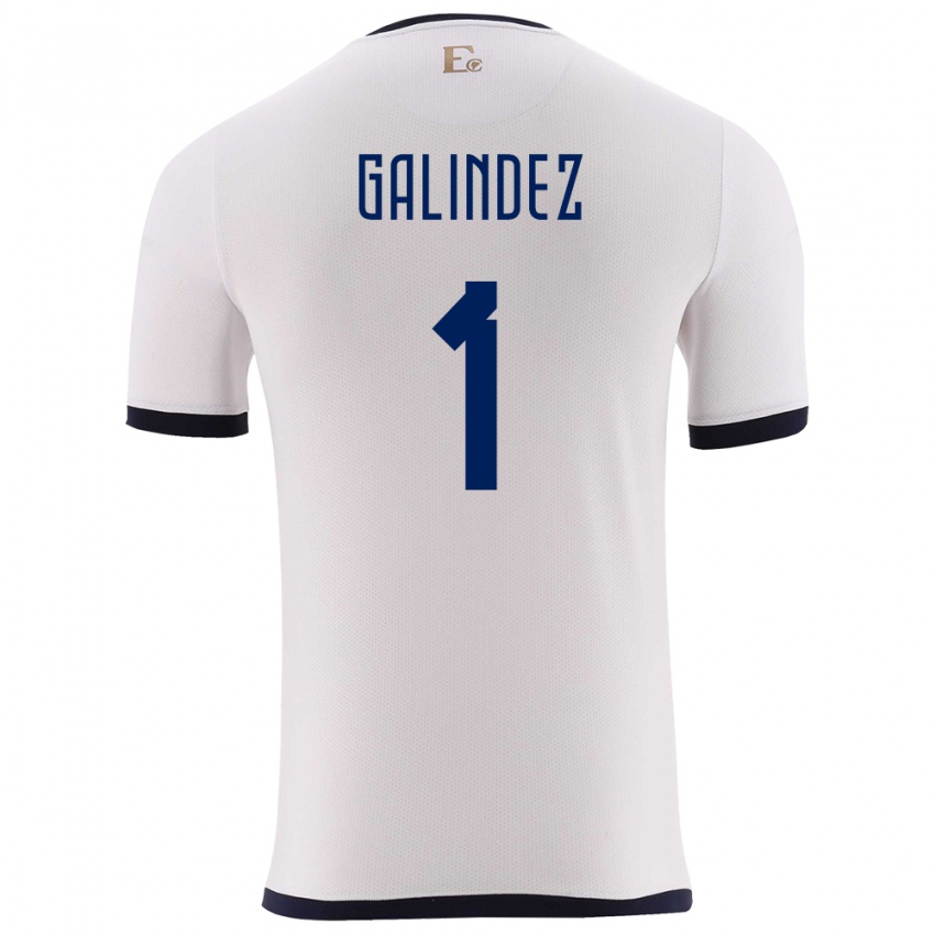 Kinder Ecuador Hernan Galindez #1 Weiß Auswärtstrikot Trikot 24-26 T-Shirt Österreich