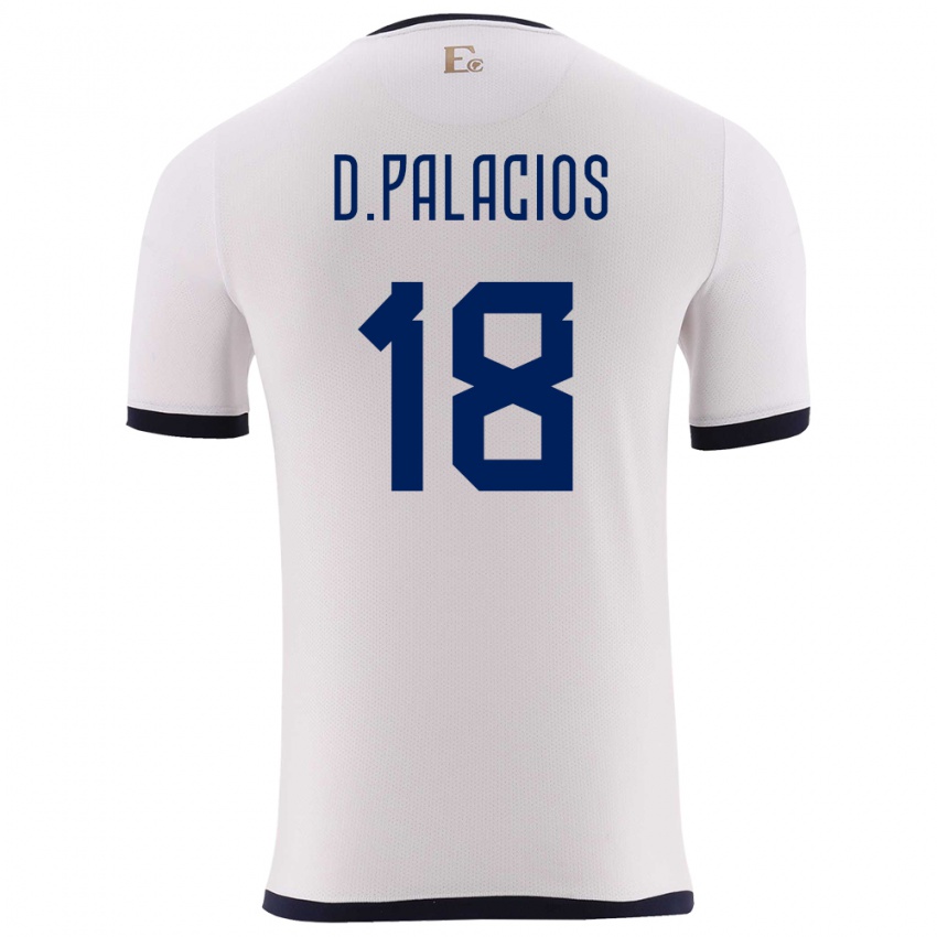 Kinder Ecuador Diego Palacios #18 Weiß Auswärtstrikot Trikot 24-26 T-Shirt Österreich