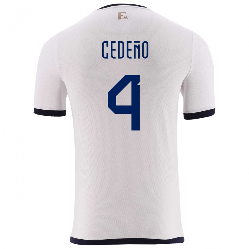 Kinder Ecuador Stefany Cedeno #4 Weiß Auswärtstrikot Trikot 24-26 T-Shirt Österreich