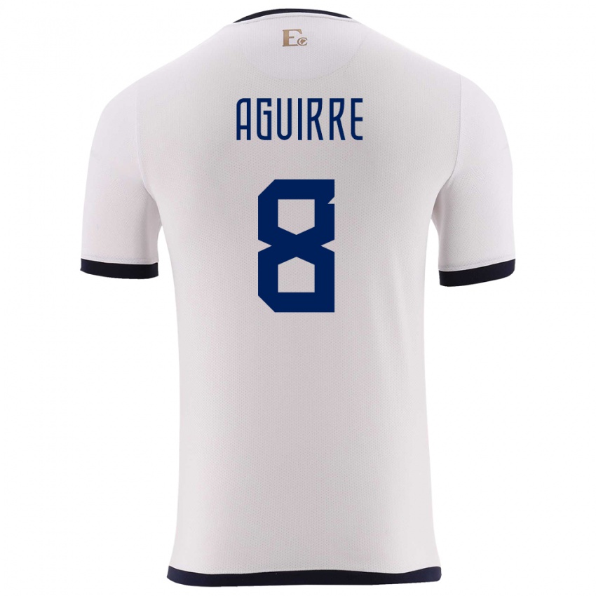 Kinder Ecuador Marthina Aguirre #8 Weiß Auswärtstrikot Trikot 24-26 T-Shirt Österreich