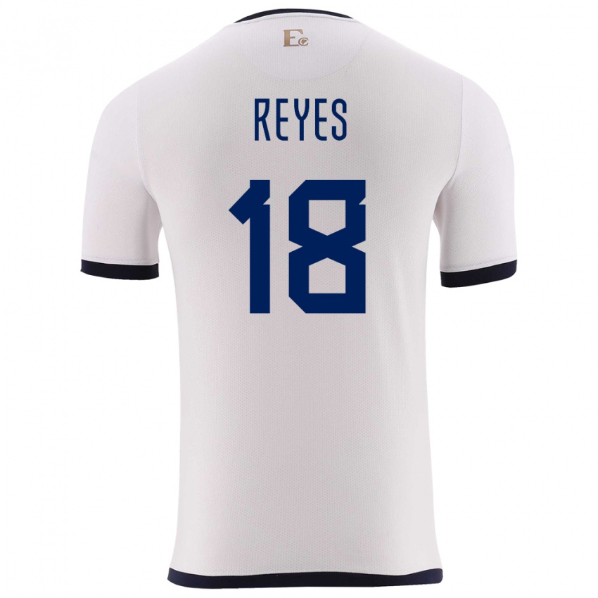 Kinder Ecuador Ashley Reyes #18 Weiß Auswärtstrikot Trikot 24-26 T-Shirt Österreich