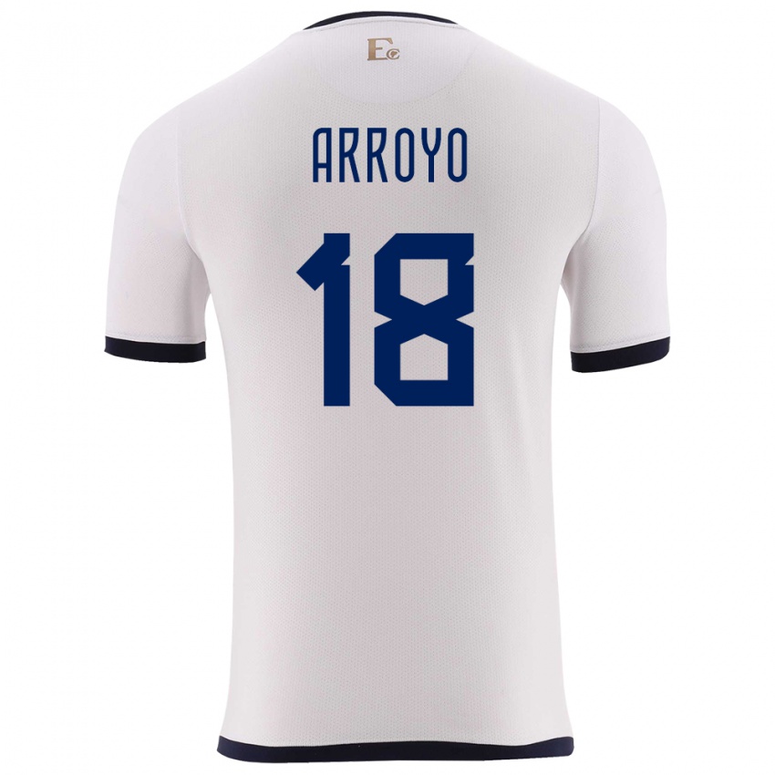 Kinder Ecuador Jean Arroyo #18 Weiß Auswärtstrikot Trikot 24-26 T-Shirt Österreich