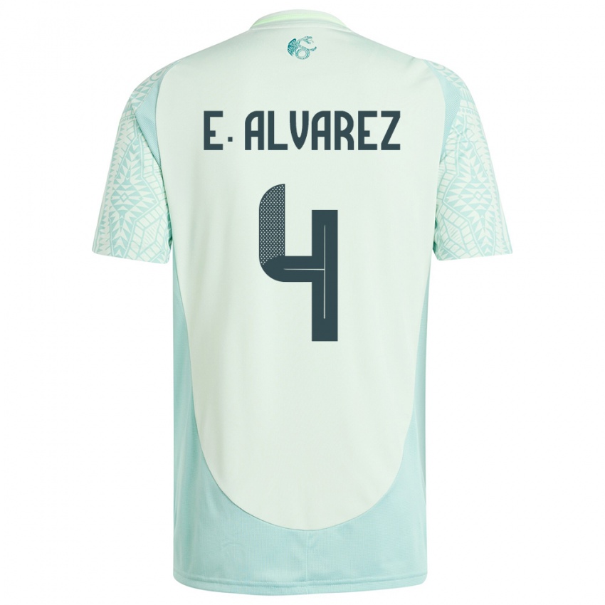 Kinder Mexiko Edson Alvarez #4 Leinengrün Auswärtstrikot Trikot 24-26 T-Shirt Österreich