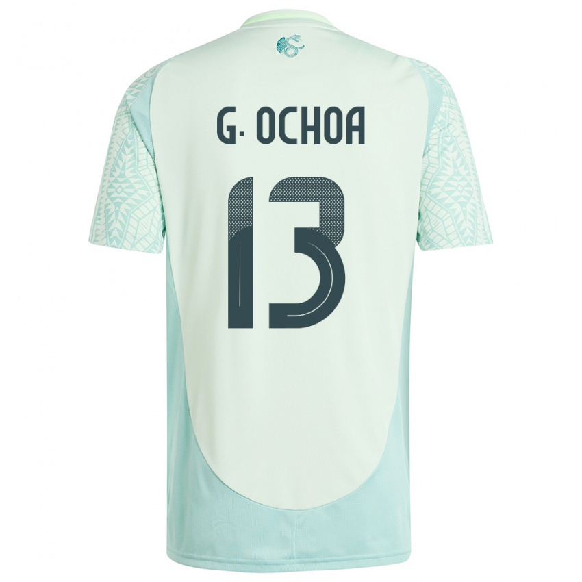 Kinder Mexiko Guillermo Ochoa #13 Leinengrün Auswärtstrikot Trikot 24-26 T-Shirt Österreich