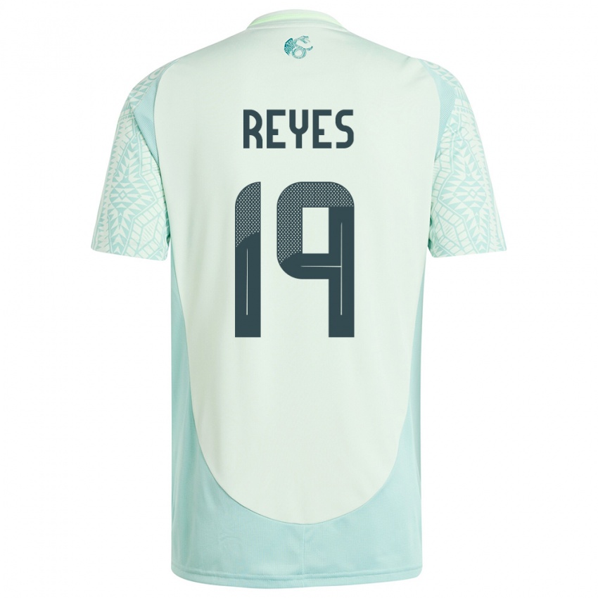 Kinder Mexiko Israel Reyes #19 Leinengrün Auswärtstrikot Trikot 24-26 T-Shirt Österreich