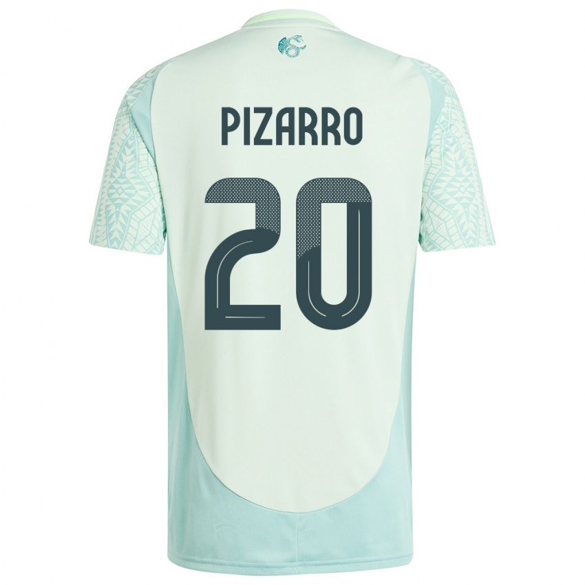 Kinder Mexiko Rodolfo Pizarro #20 Leinengrün Auswärtstrikot Trikot 24-26 T-Shirt Österreich