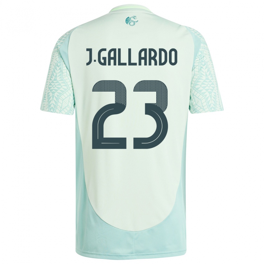 Kinder Mexiko Jesus Gallardo #23 Leinengrün Auswärtstrikot Trikot 24-26 T-Shirt Österreich