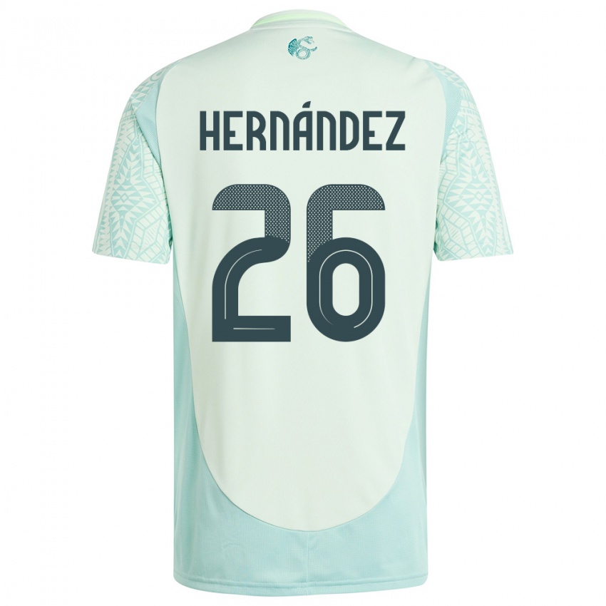 Kinder Mexiko Nicolette Hernandez #26 Leinengrün Auswärtstrikot Trikot 24-26 T-Shirt Österreich