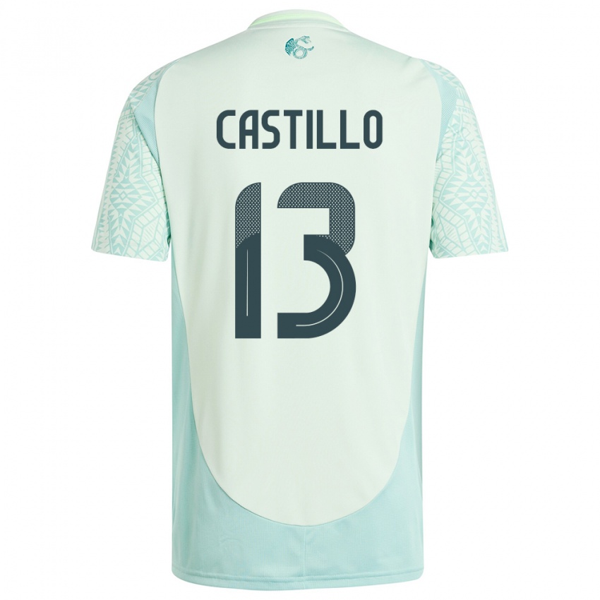 Kinder Mexiko Jose Castillo #13 Leinengrün Auswärtstrikot Trikot 24-26 T-Shirt Österreich