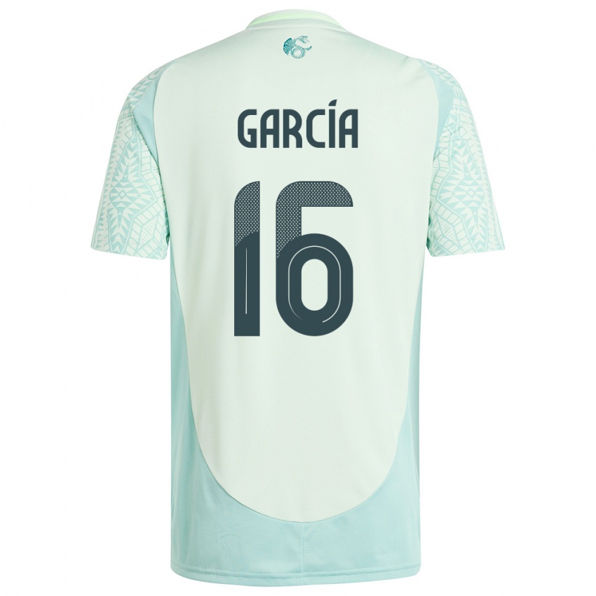 Kinder Mexiko Uziel Garcia #16 Leinengrün Auswärtstrikot Trikot 24-26 T-Shirt Österreich