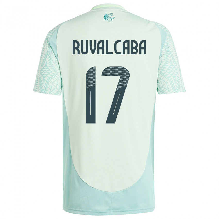 Kinder Mexiko Jorge Ruvalcaba #17 Leinengrün Auswärtstrikot Trikot 24-26 T-Shirt Österreich