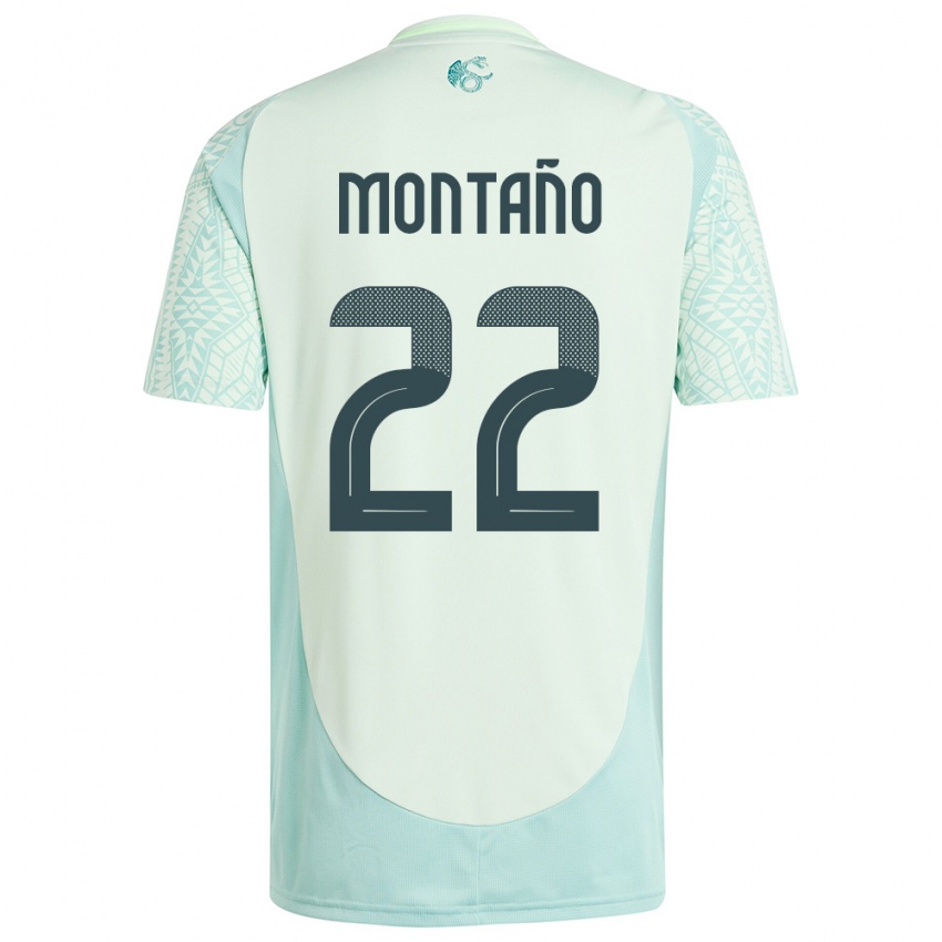 Kinder Mexiko Andres Montano #22 Leinengrün Auswärtstrikot Trikot 24-26 T-Shirt Österreich